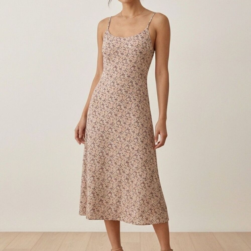 Aéropostale Vintage Cottagecore Floral Midi Slip Dress Size S